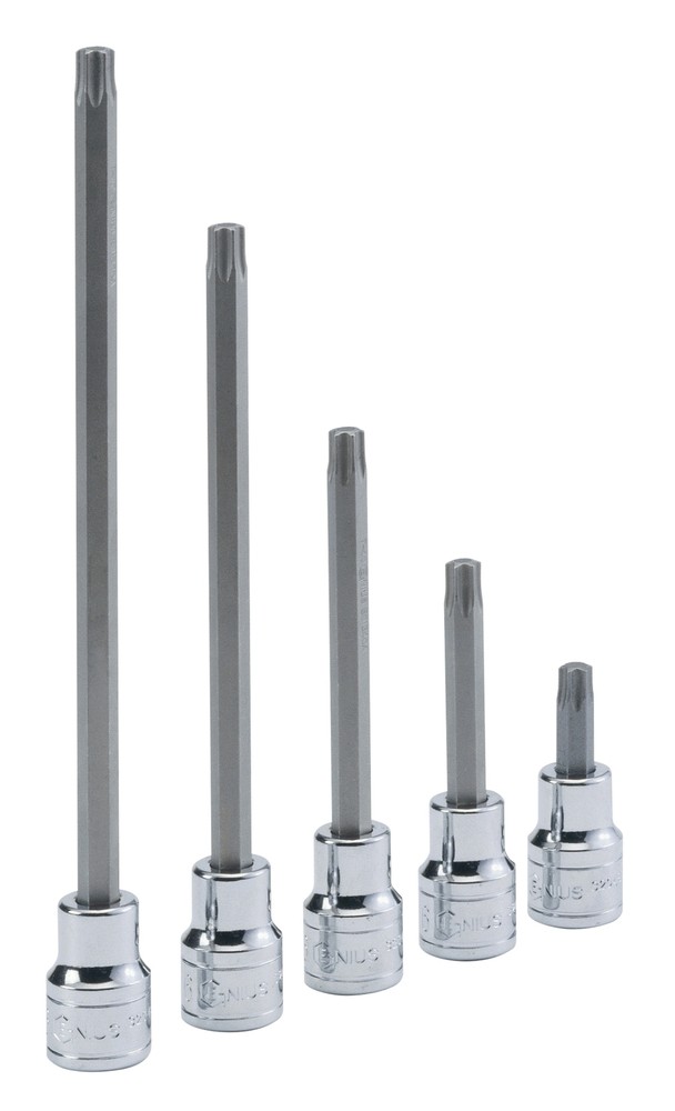 Genius Tools 1/2" Dr. T-25 Star Bit Socket, 110mmL - 408+6525