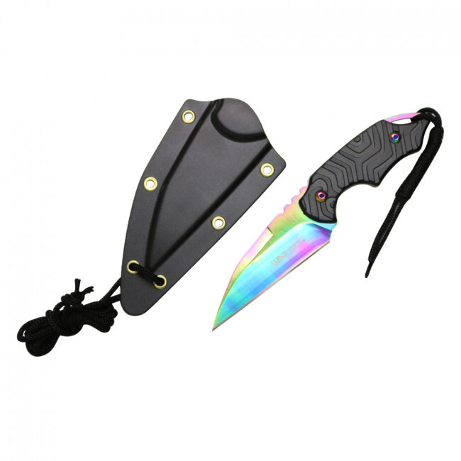 6" Neck Knife - Rainbow