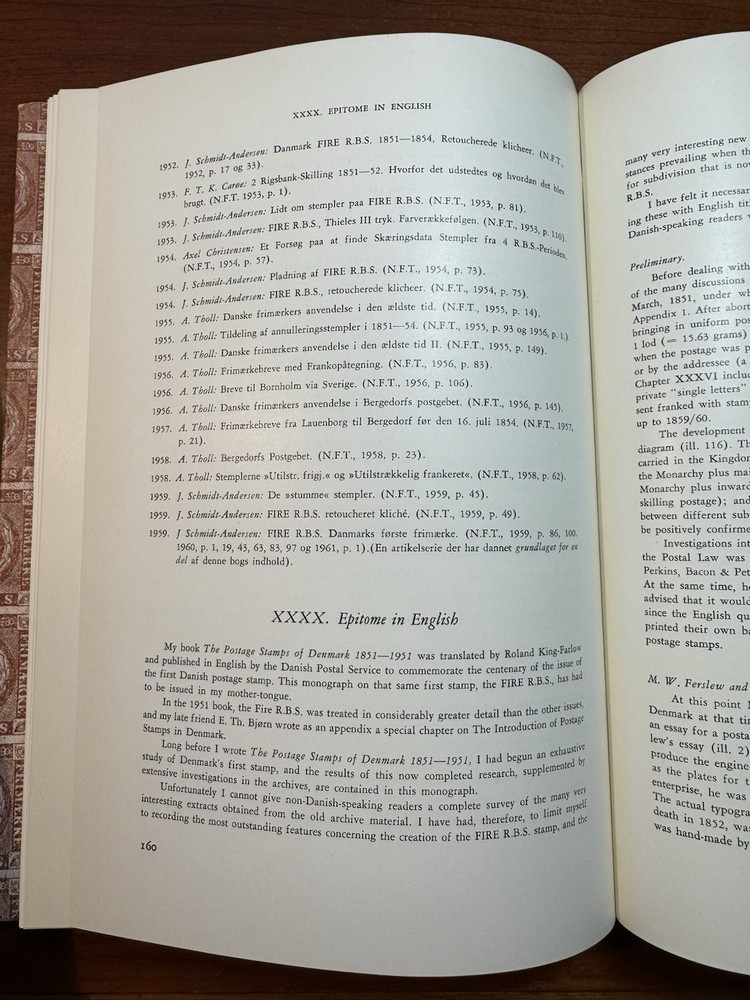 Denmark's First Issue, Specialized Stamp Handbook, J. Schmidt Andersen, 1961