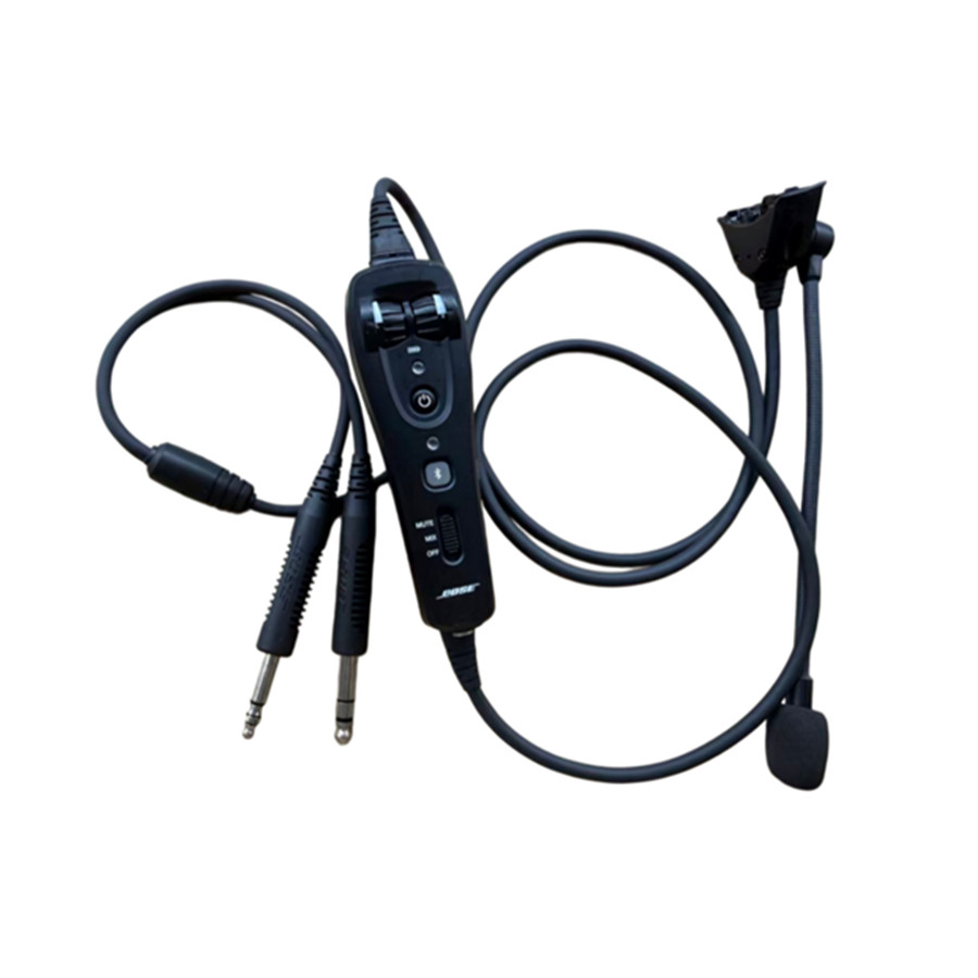 Bose A20 416317 GA Dual Plug Headset Microphone Cable Control Module w Bluetooth