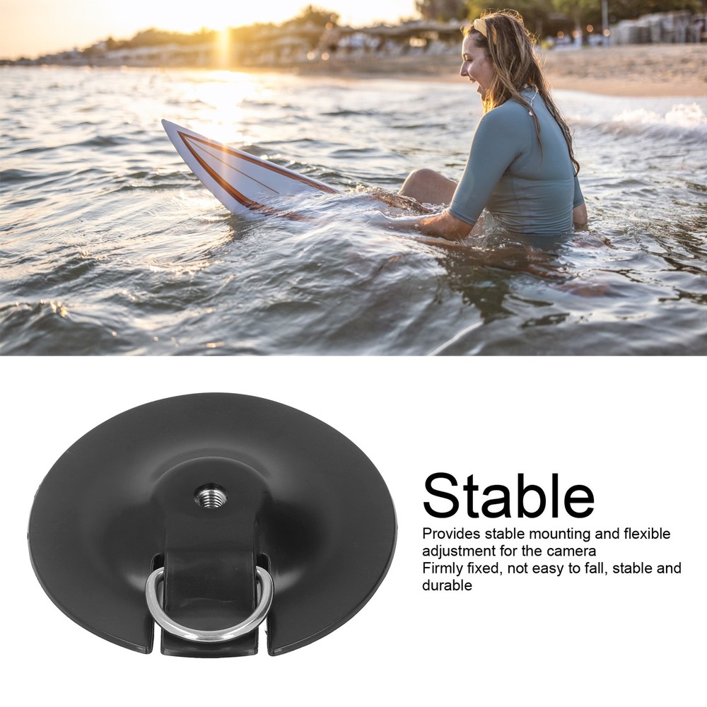 Surfboard Camera Mount Base with D Ring PVC Stable Surfboard Camera Base Holder