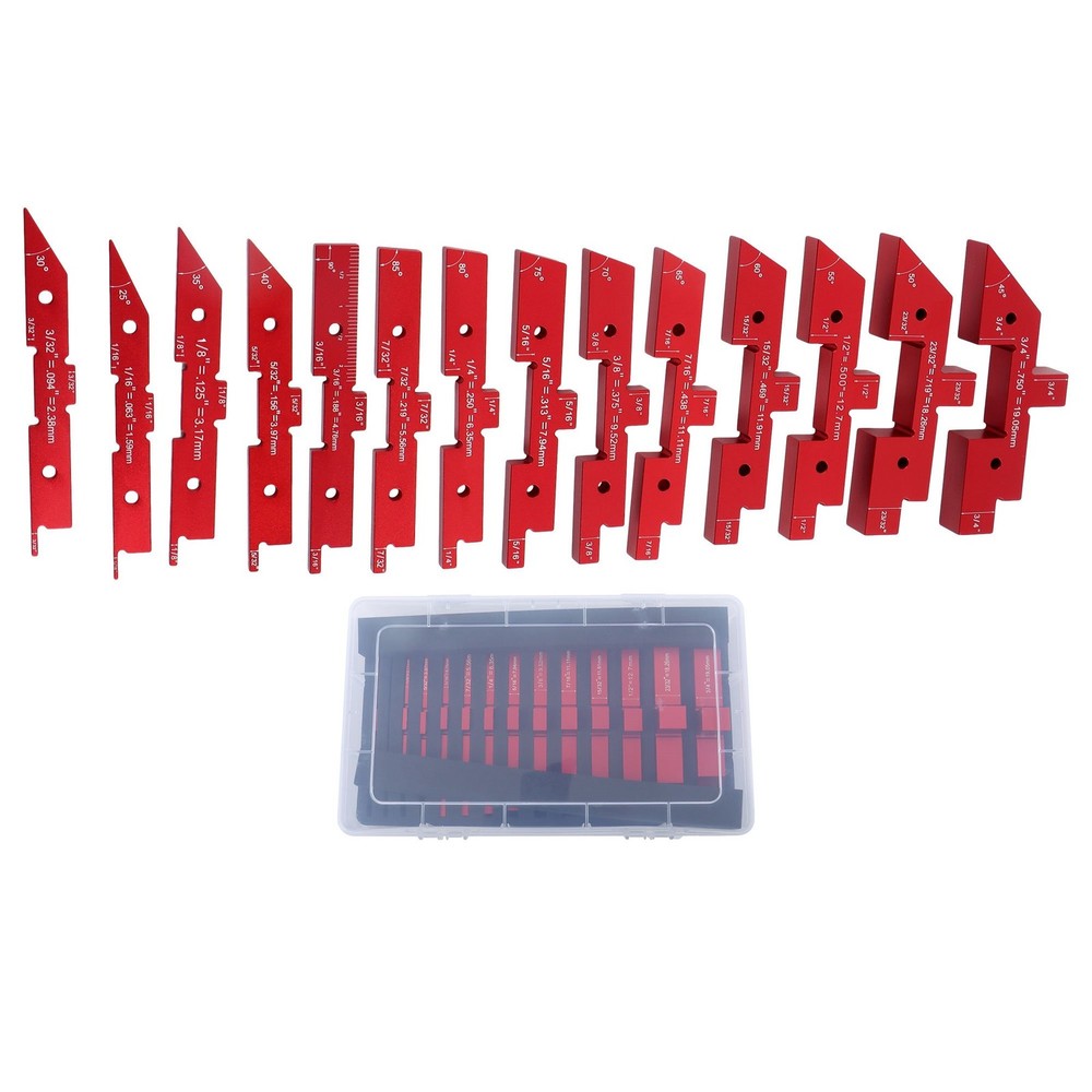 14 Pcs Setup Blocks Woodworking Precision Aluminum Router Table Setup Bars