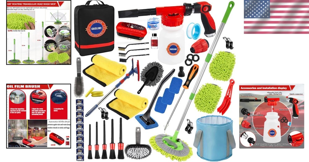 Ultimate 56Pc Car Wash Cleaning Kit