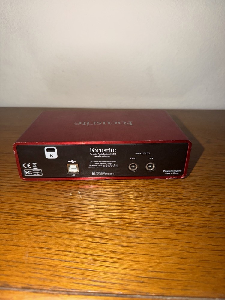 Focusrite Scarlett 2i2 2nd Gen USB Audio Recording Interface Working And Tested