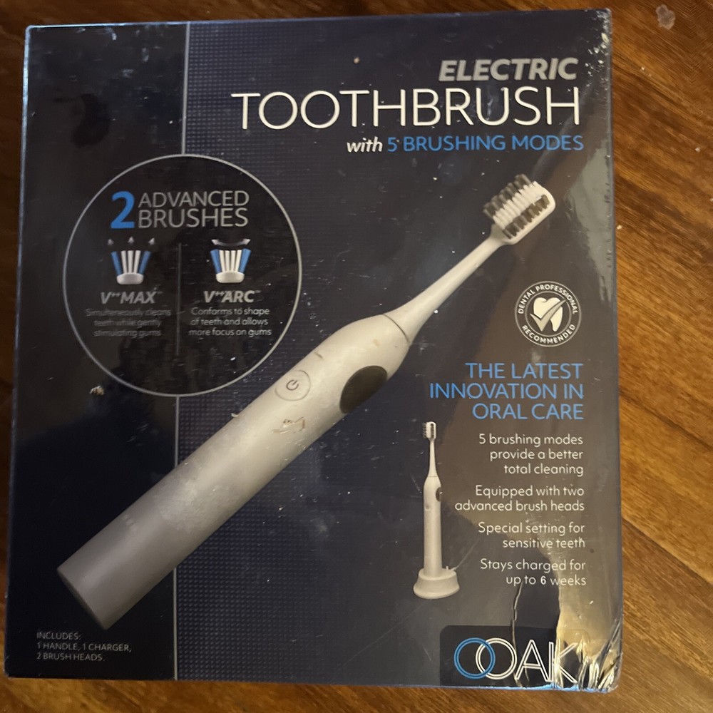 Electric Toothbrush with 5 Brushing Modes Includes 2 Advanced Brushes V4A New