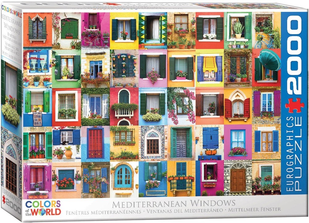 Mediterranean Windows 2000 Piece Jigsaw Puzzle Eurographics New