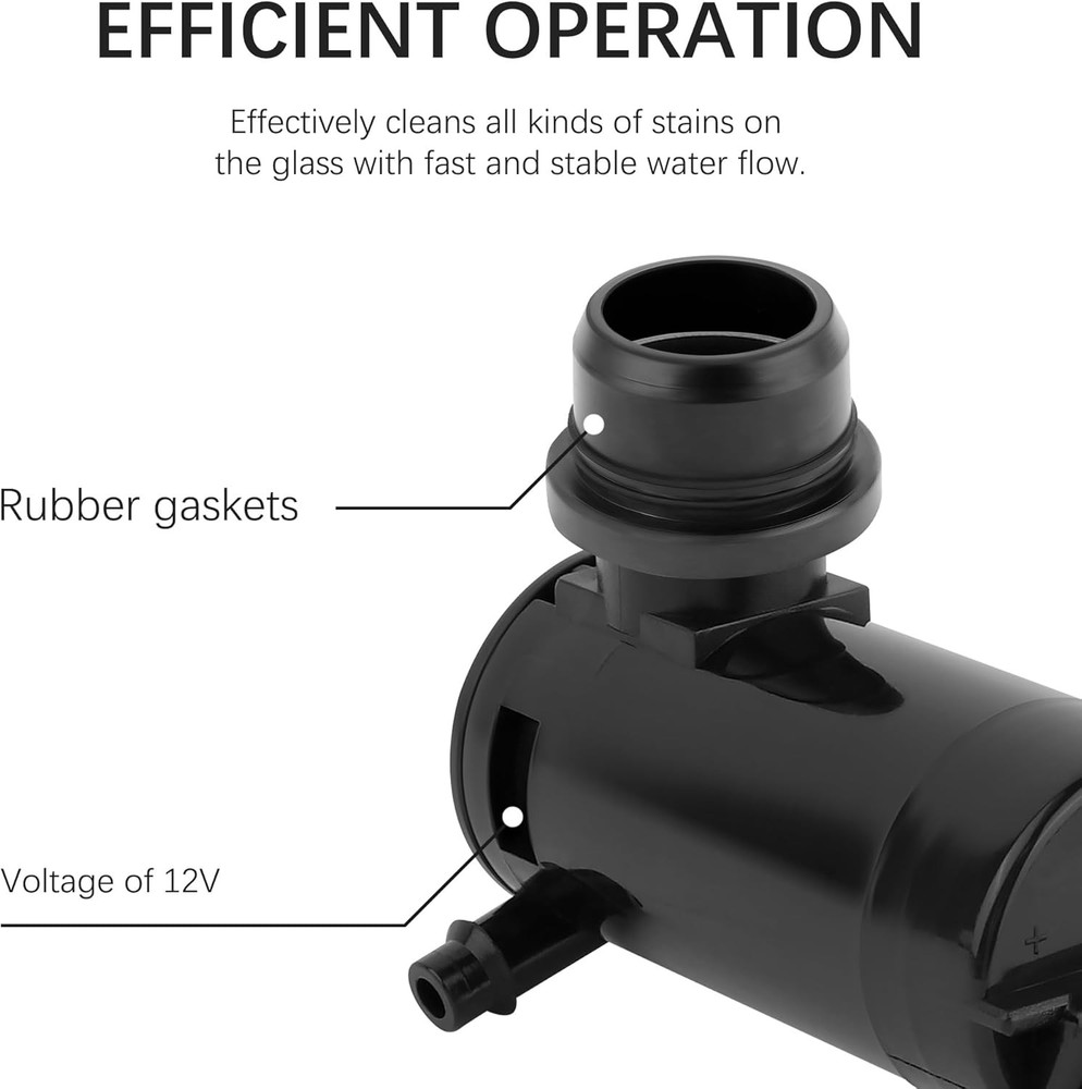 Windshield Washer Pump with Rubber Grommet,Windshield Washer Fluid Pump Replacem