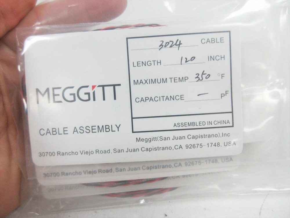 3 x MEGGIT 3024 CABLE ASSEMBLY 3024-120 TWISTED PAIR CABLE ASSEMBLY