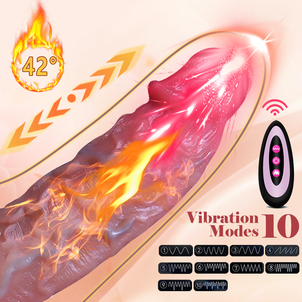 Telescopic Realistic Thrusting Dildo-Vibrator Sex-Toy for-Women-Remote Control