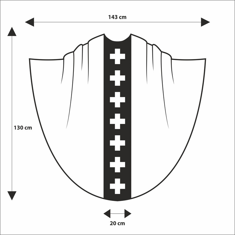 Chasuble embroidered ecru