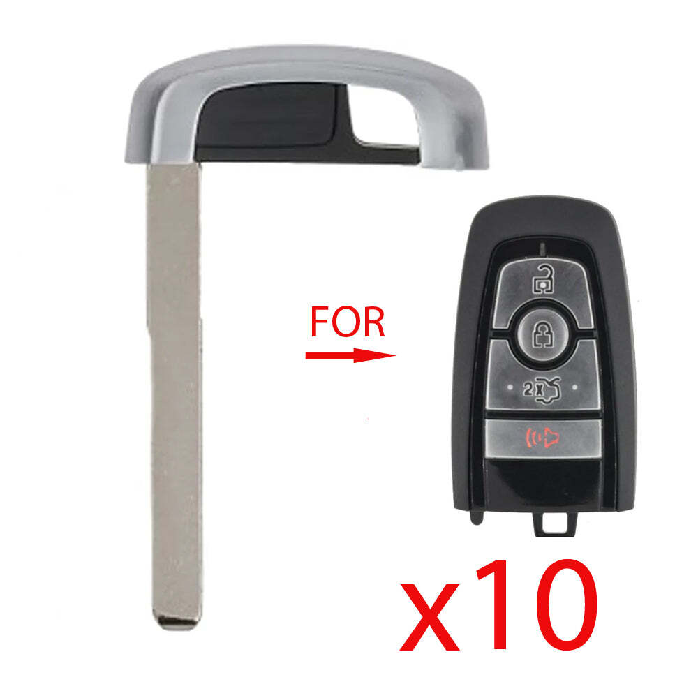 New Smart Remote Emergency Key Blade Insert Replacement for Ford (10 Pack)