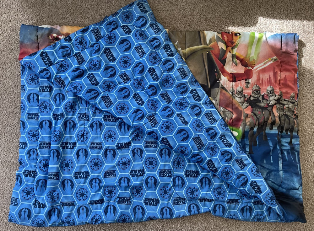 Star Wars Comforter Twin The Clone Wars Blanket Reversible