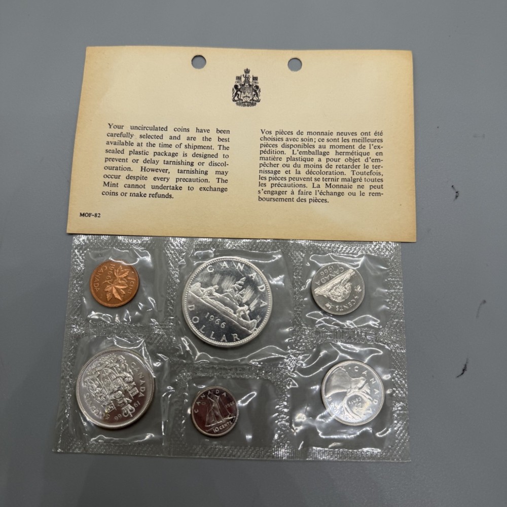 1965 & 1966 CANADA SILVER Mint Sets (Proof like) - 1.1oz. SILVER Each