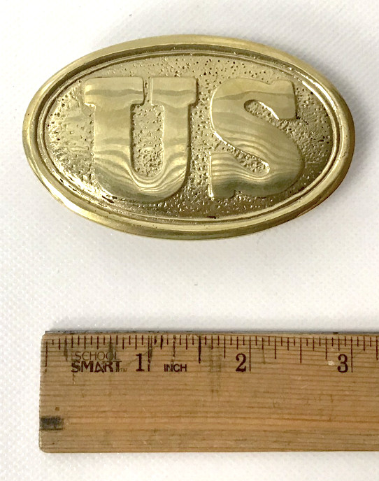 US Civil War Enlisted Belt Plate - Brass Oval US