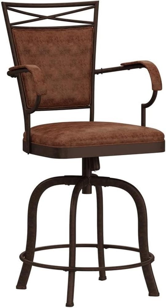 Hillsdale Bridgetown Swivel Tilt Counter Stool, Aged Bronze Finish Counter Stool