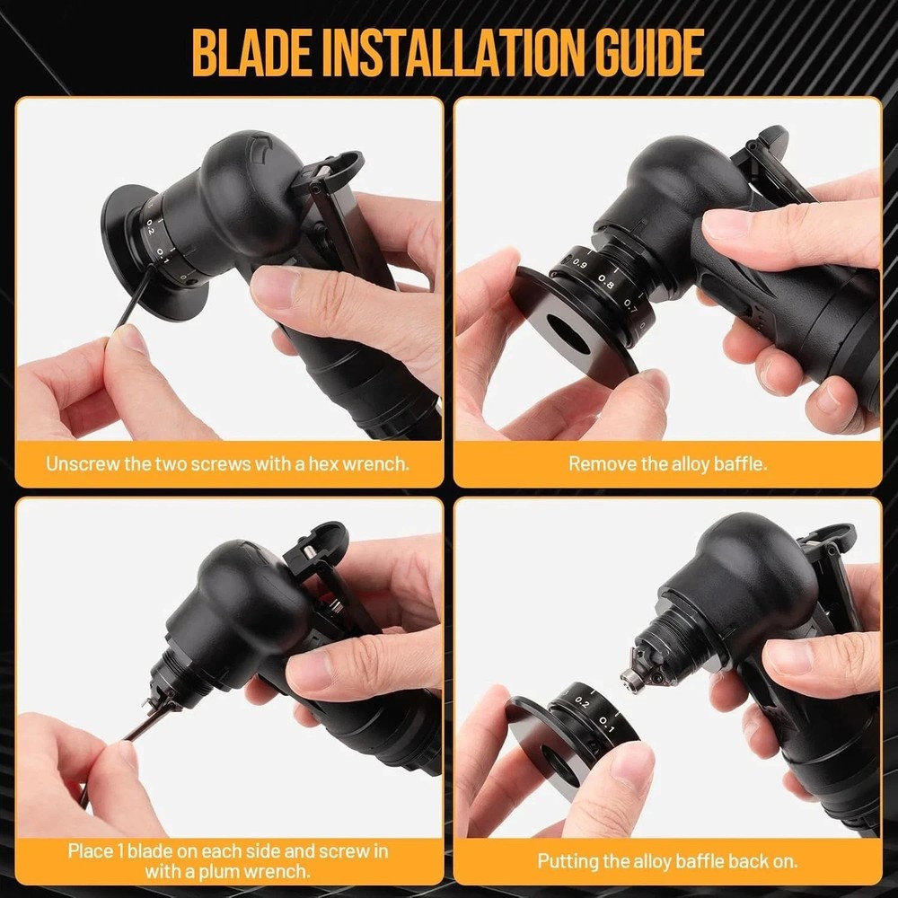 Pneumatic Chamfering Tool, Chamfer Tool with 6 C-Angle & 6 R-Angle Blades, Upgra