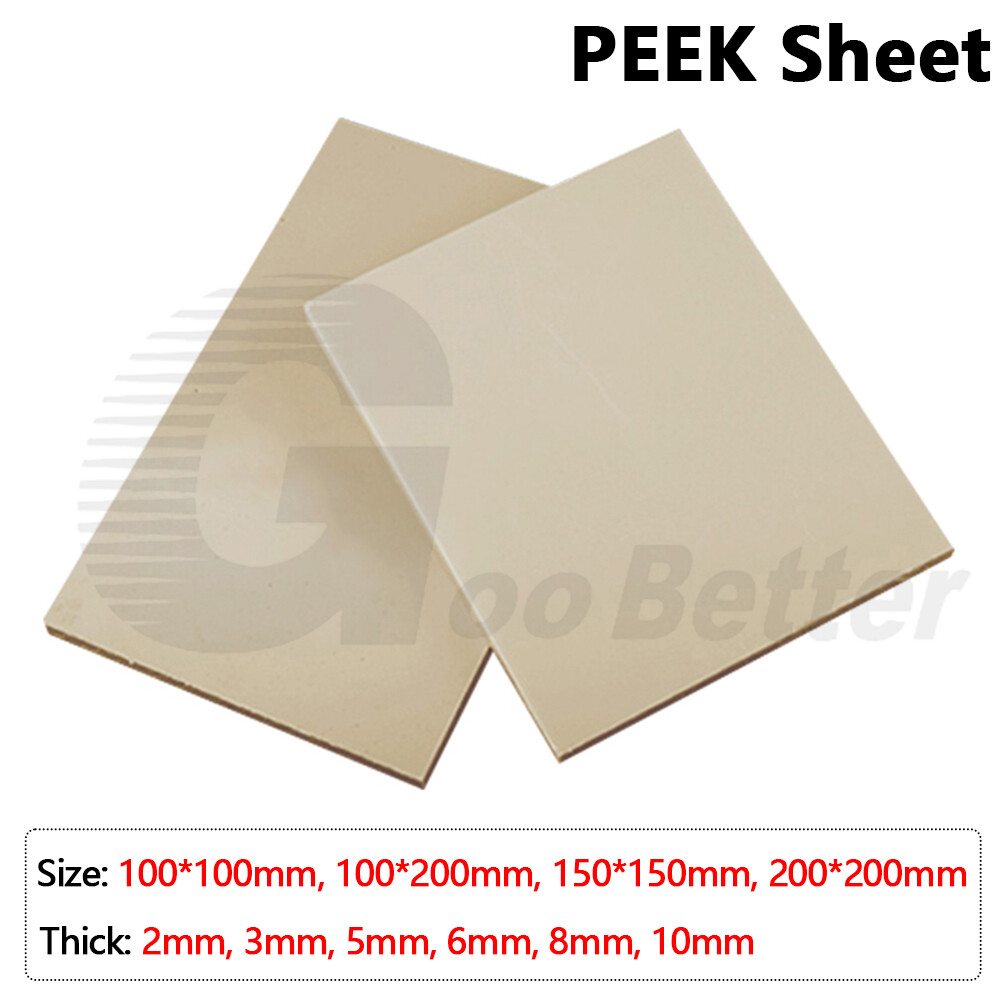 PEEK Sheet Polyetheretherketone Engineering Plastic Plate High Temp 2-10mm Thick