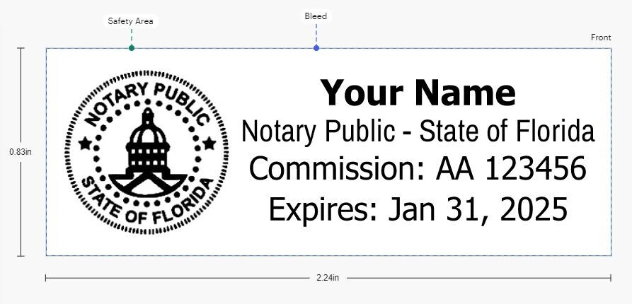 Notary Seal Self-Inking Stamp Florida