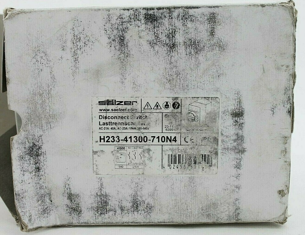 Salzer H233-41300-710N4 Disconnect Switch