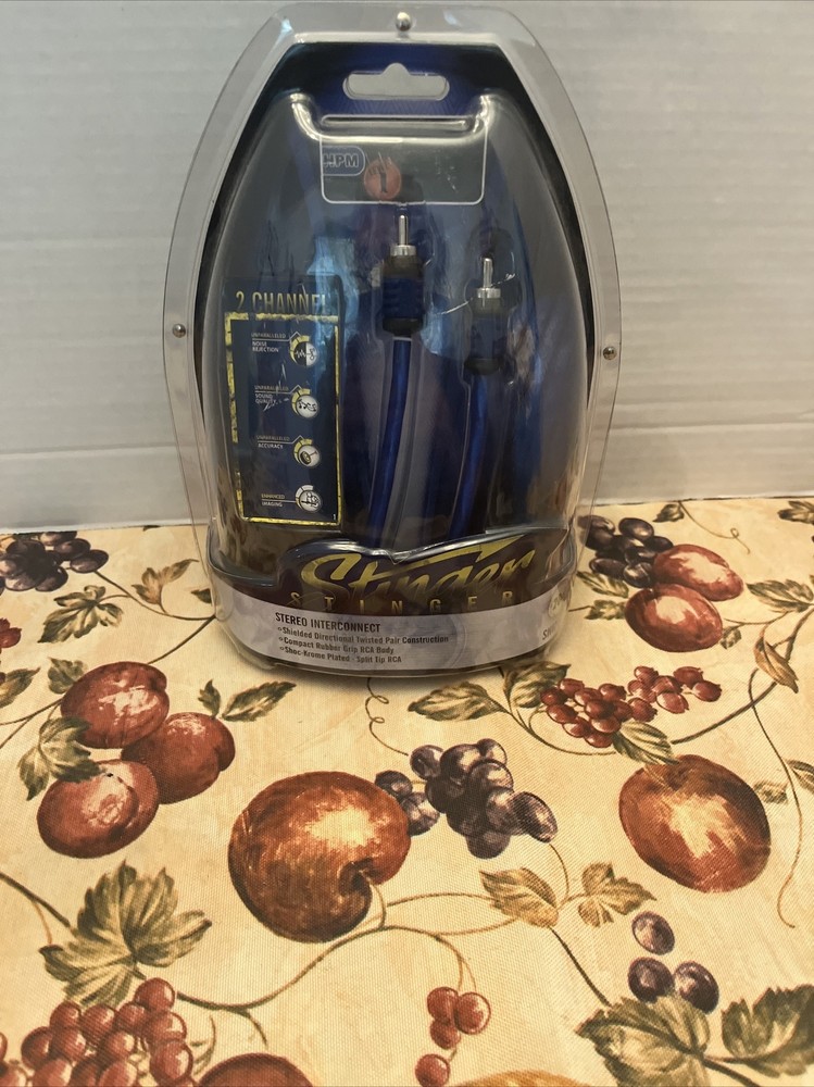 NEW ELECTRONICS 2 CHANNEL STINGER STEREO INTERCONNECT 20FT SH12120SPLIT TIP RCA