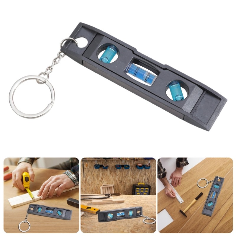 Level 3 Bubble Precise Horizontal Ruler Keychain for Quick Measurements