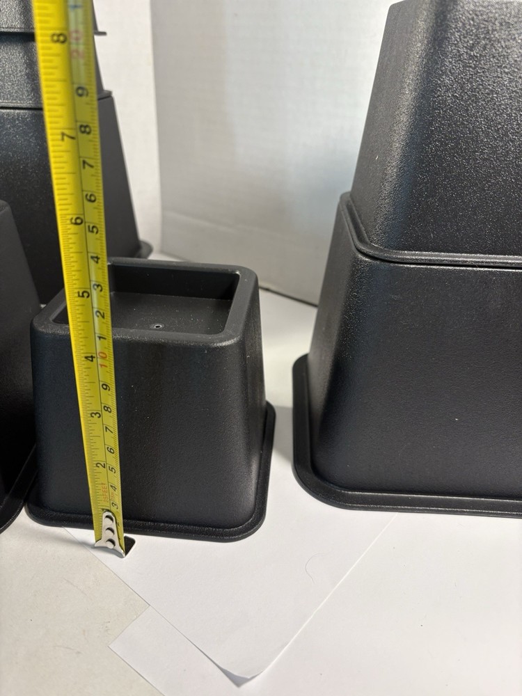 Adjustable Bed Risers Stackable to 9" Furniture Risers, 4 Large 6" & 4 Small 4"