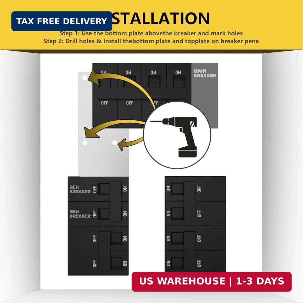 Generator Interlock Kit Compatible with GE General Electeric Vertical Main 150 a