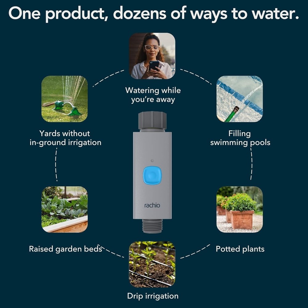 WiFi-Enabled Smart Hose Timer: Expandable 1 Valve System for Easy Watering