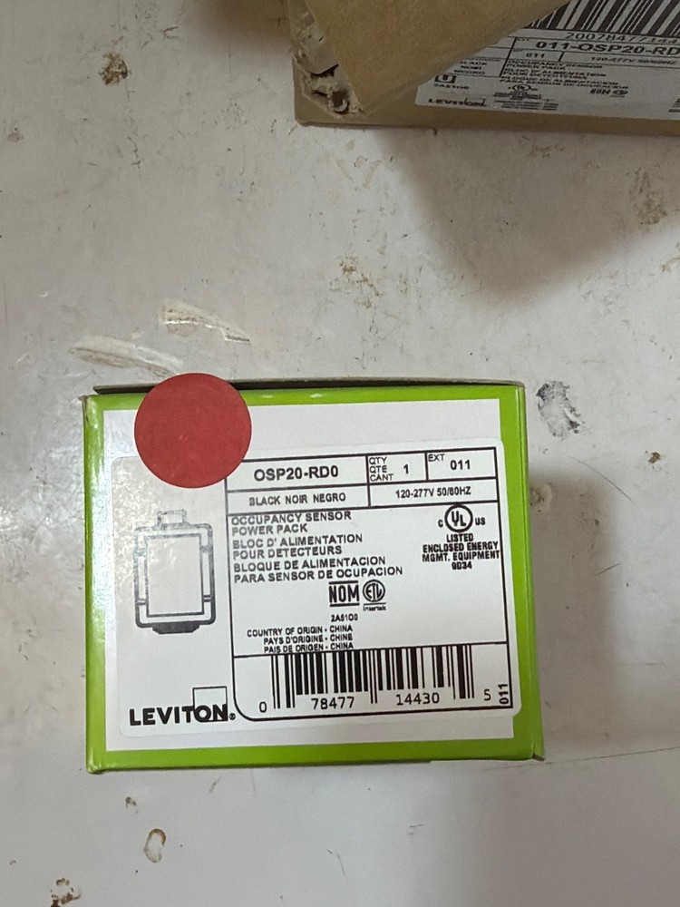 Leviton Occupancy Sensor Power Pack OSP20-RD0