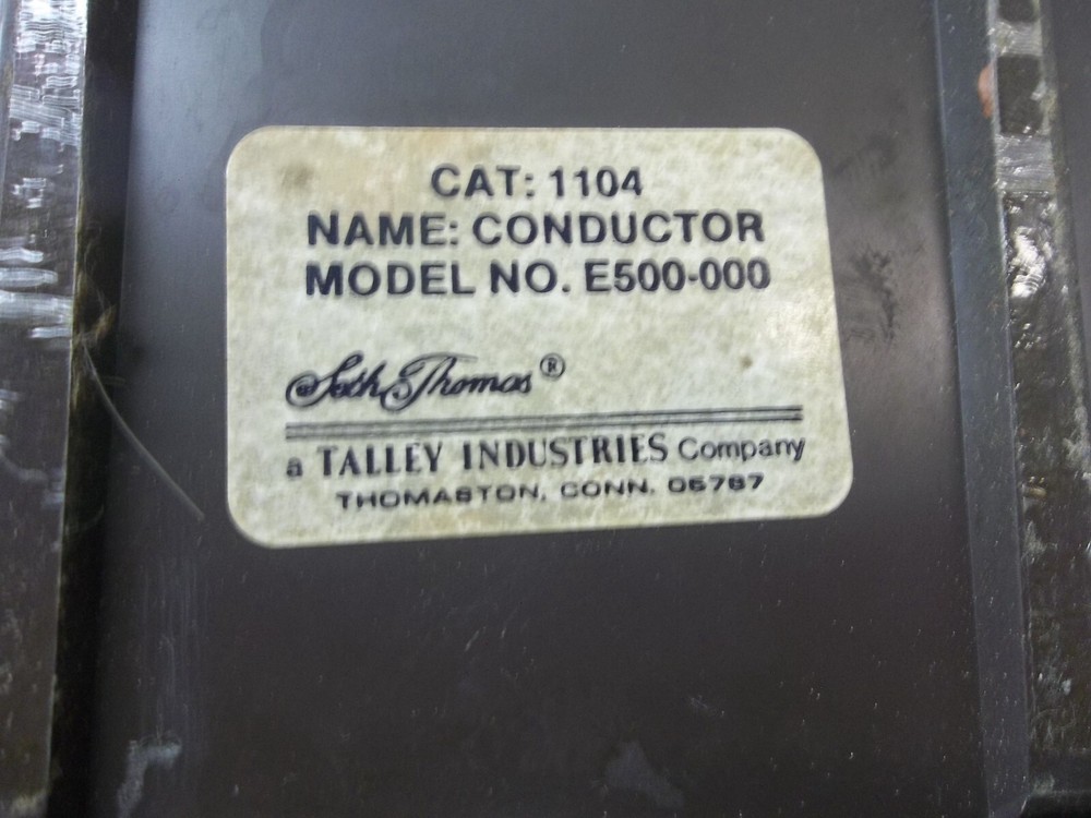 Vintage seth thomas wind up metronome conductor e500-000