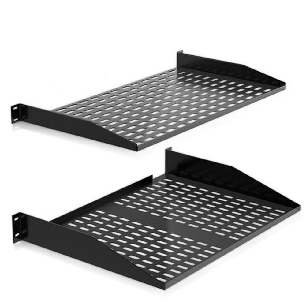 Pyle 1U+2U Wall Mount Server Rack Shelves - Universal Device Mounting Tray
