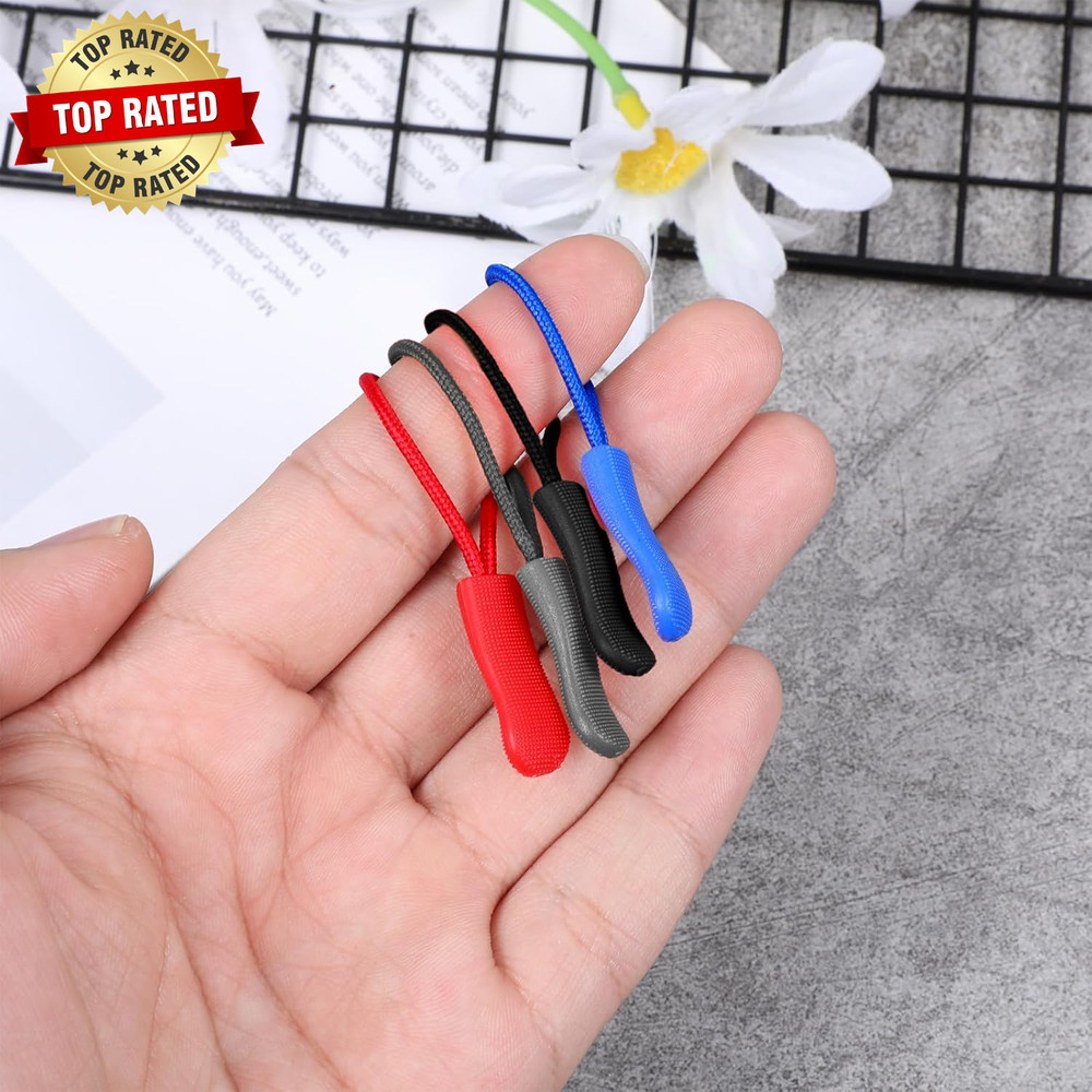 120 Pcs Zipper Pull Replacement Strong Cord Fixer Zippers Pulls Zipper Pull Tabs
