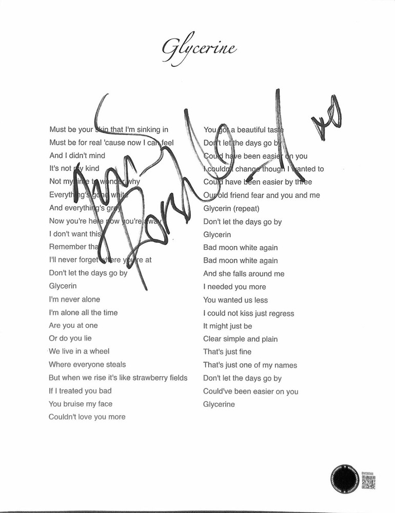 Gavin Rossdale Signed Script Cover BECKETT