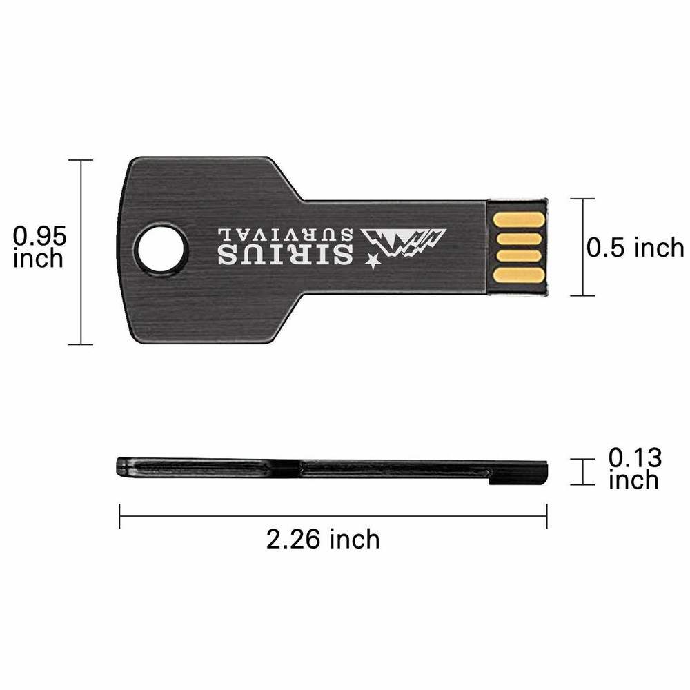 Secure Key Ring Style 128GB USB Flash Drive