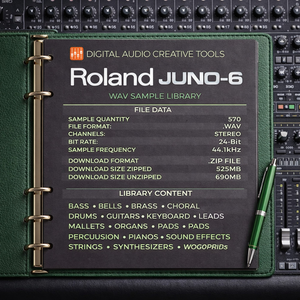 Roland Juno-6 Synthesizer Sample Library