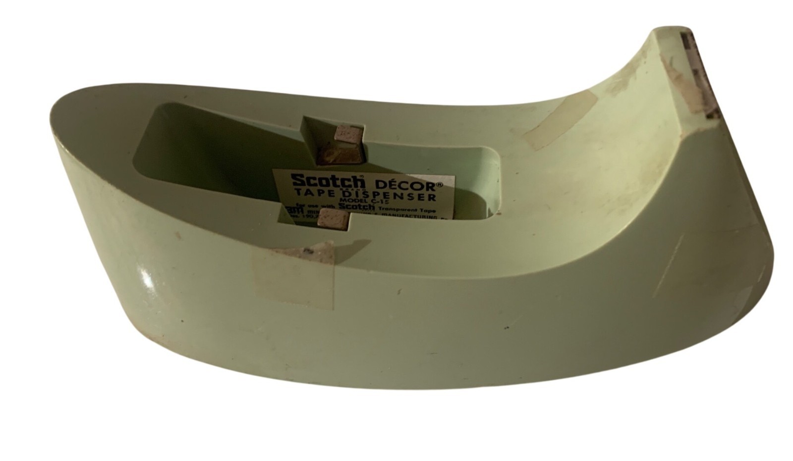 MCM 3M SCOTCH DECOR TAPE DISPENSER MODEL C-15 MINT GREEN WEIGHTED 6 Inches Long
