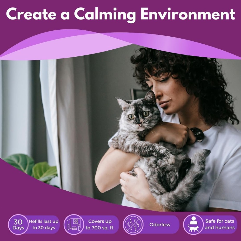 (Compatible with All Common Diffuser Heads) Cat Pheromone Diffuser Refill - 4...