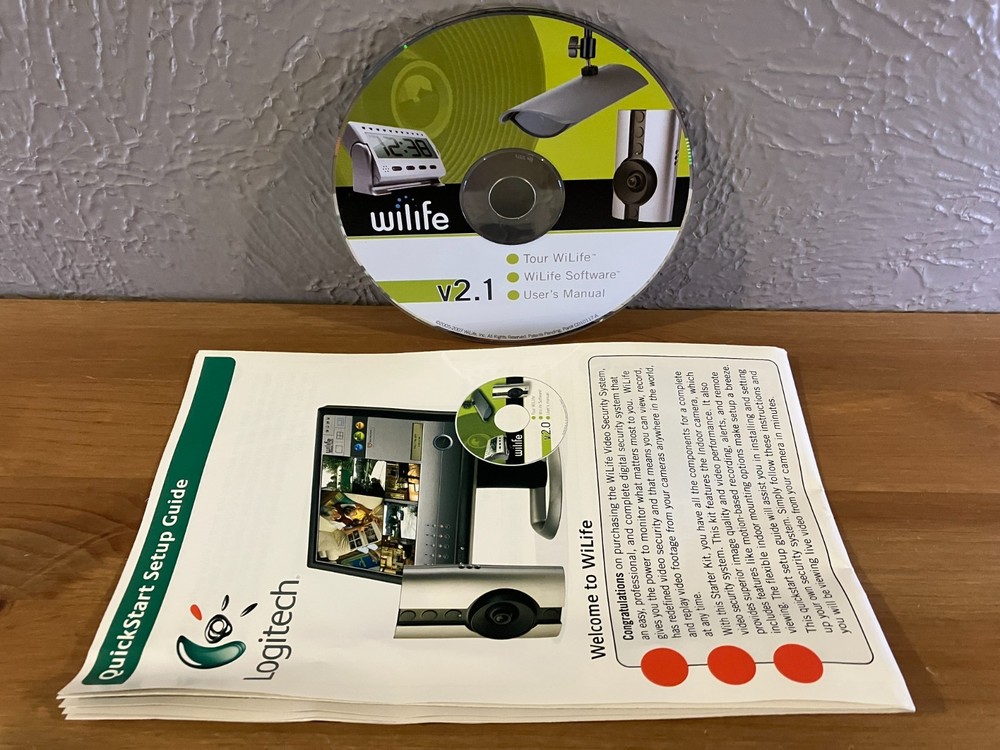 Logitech WiLife Security Software CD v2.1 with QuickStart Setup Guide