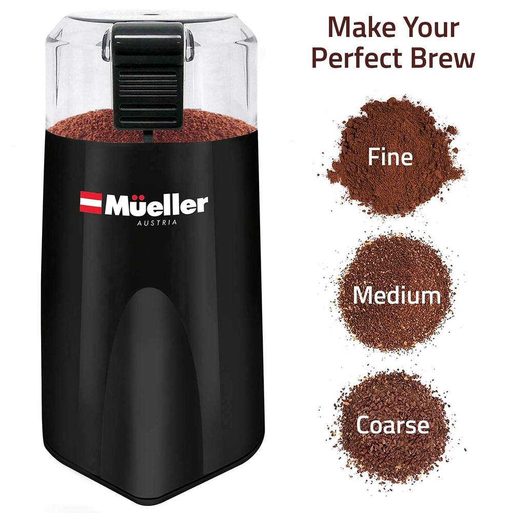 Mueller HyperGrind Precision Electric Spice/Coffee Grinder Mill - Black
