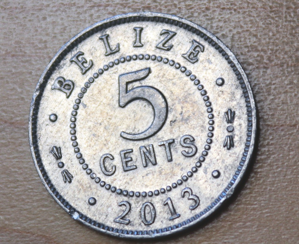2013 Belize 5 Cents