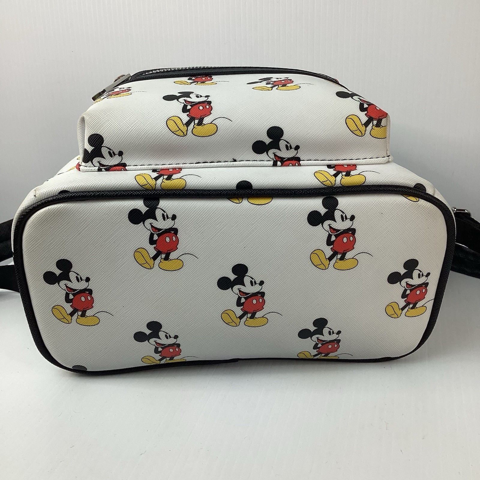 Loungefly Disney Parks Mini Backpack Bag Mickey Mouse All Over Print White Black