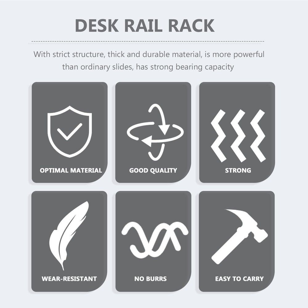 Under Desk Keyboard Tray Slide Adjustable Computer Rail System