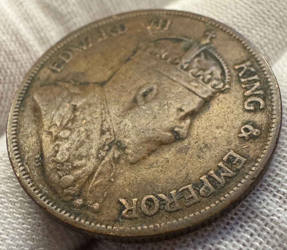 Straits Settlements 1904 Edward VII 1 Cent Bronze - VG