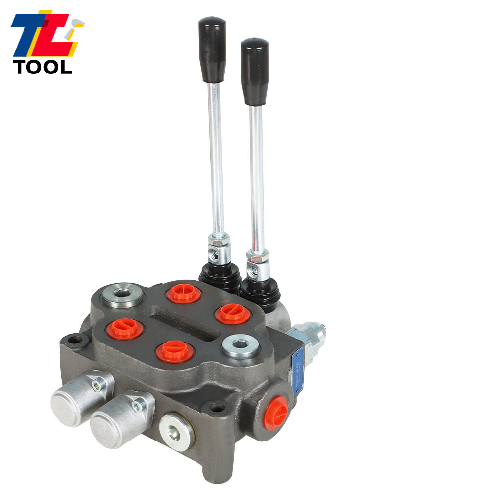 25GPM Hydraulic Directional Control Valve Tractor Loader 2 Spool BSPP Ports