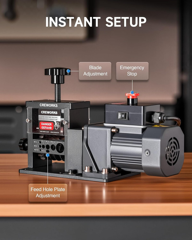 Automatic Wire Stripper Machine, 8 Channel Electric Wire Stripping Machine for 0