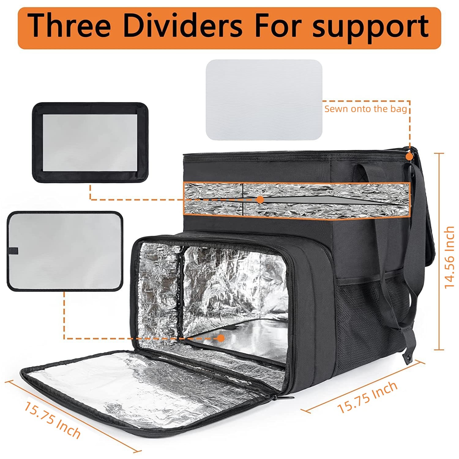 Food Delivery Backpack, Expandable Insulated Hot Pizza Bags for Delivery,Camping