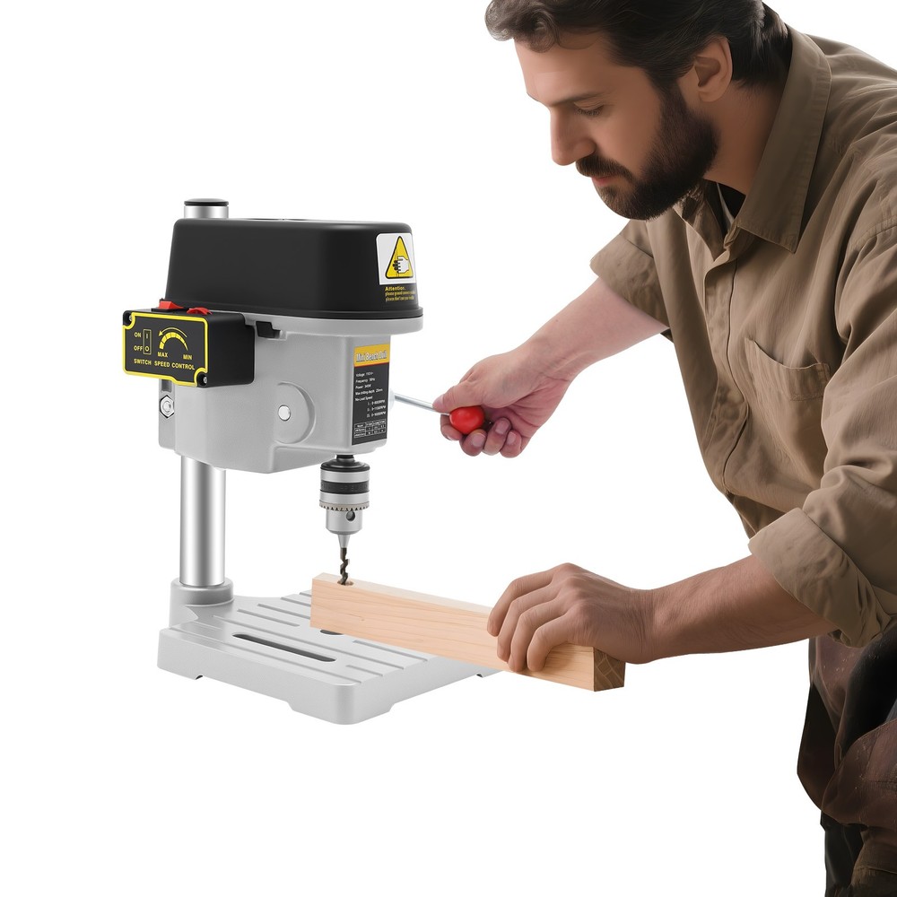 Electric Worktable Corded Portable Mini Drill Press Bench Drilling Machine