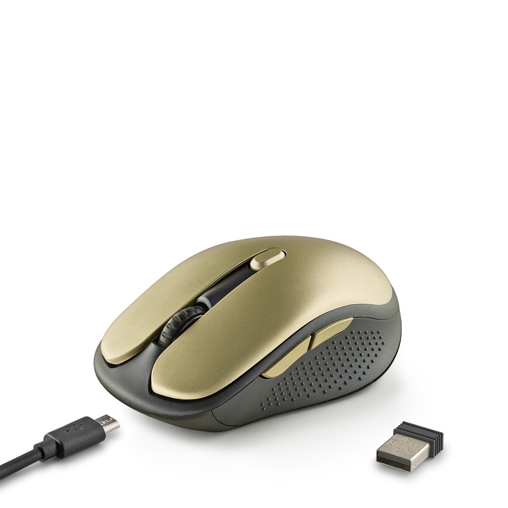NGS EVO Rust Gold, Wireless Rechargeable Silent Mouse, Gold