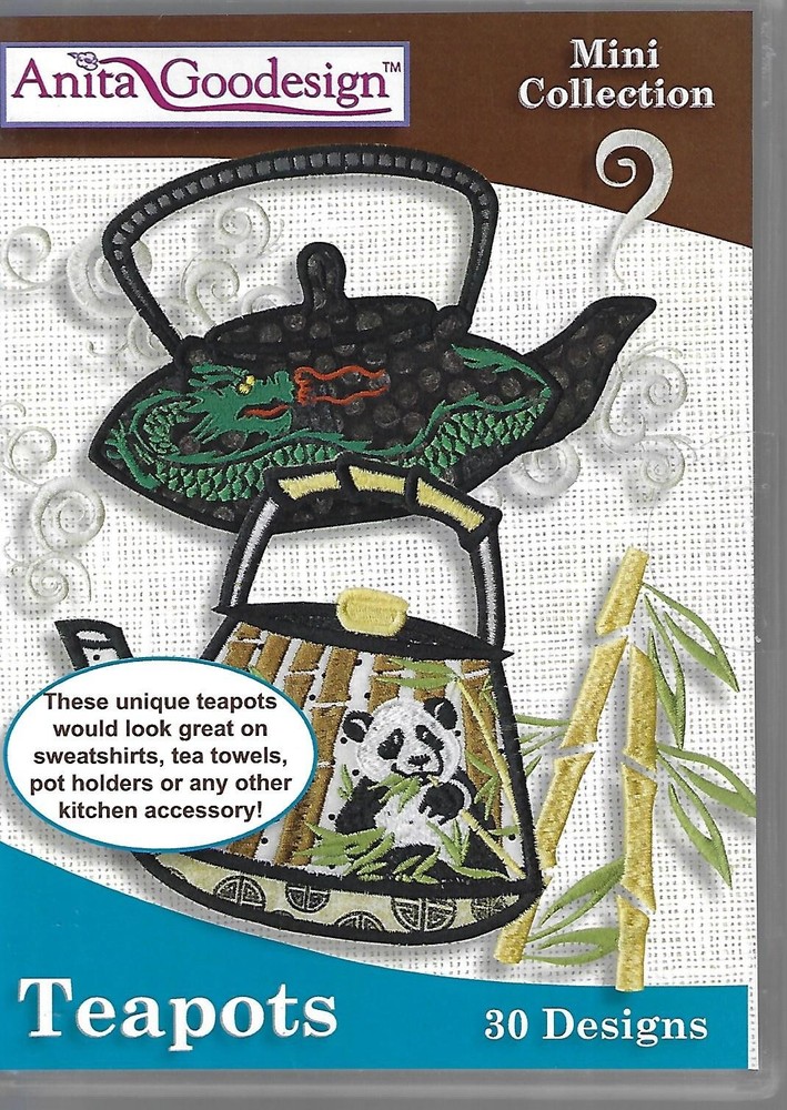 Anita Goodesign Mini Collection - Teapots (CD-ROM)