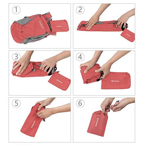 Ultra Lightweight Packable Backpack 18L - Small Foldable Hiking Backpacks Wat...